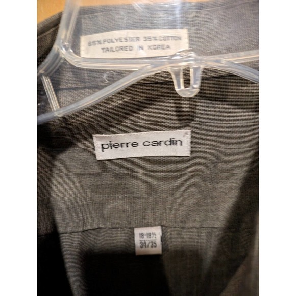 Pierre Cardin Mens 18-18.5 34/35 Brown‎ Button Down Long Sleeve Shirt - Picture 4 of 4